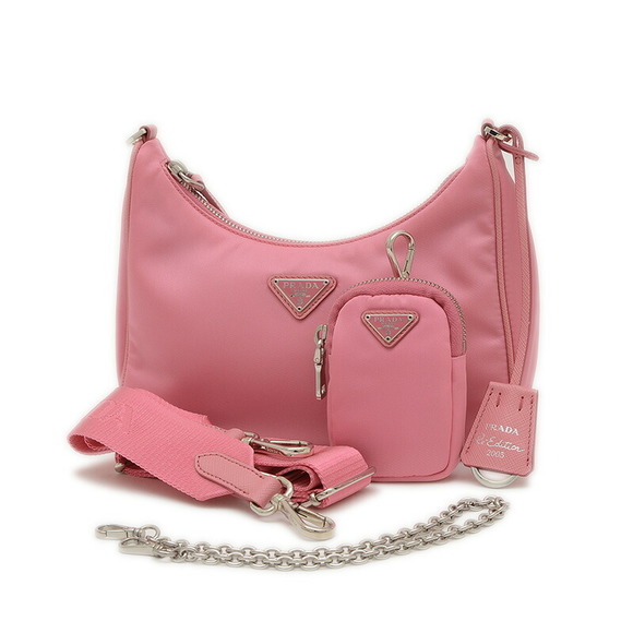 Prada Re Edition Nylon Shoulder Bag Pink Pouch - Picture 1 of 6